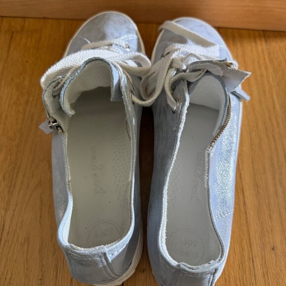 Paul Green Size 7 Womens Tamara Mineral Antic Bluish Gray Metallic Sneaker - Picture 6 of 16